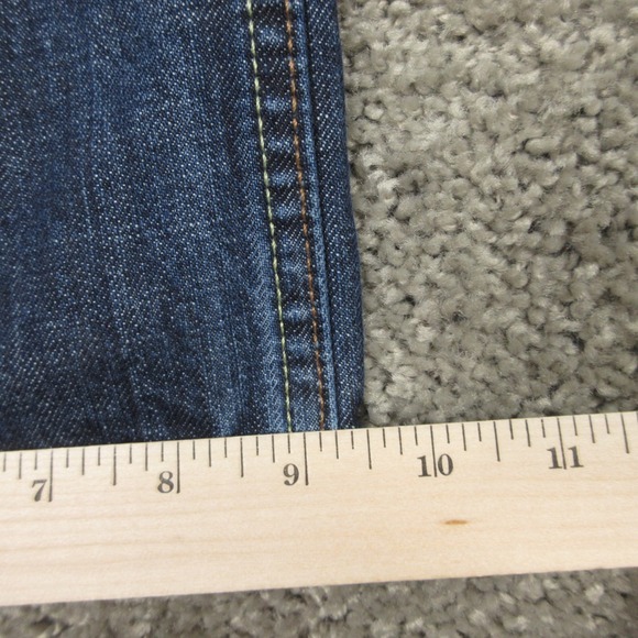 Banana Republic Jeans Mens 38x32 Blue Regular Straight Faded Whisker Denim Pants - Picture 3 of 10